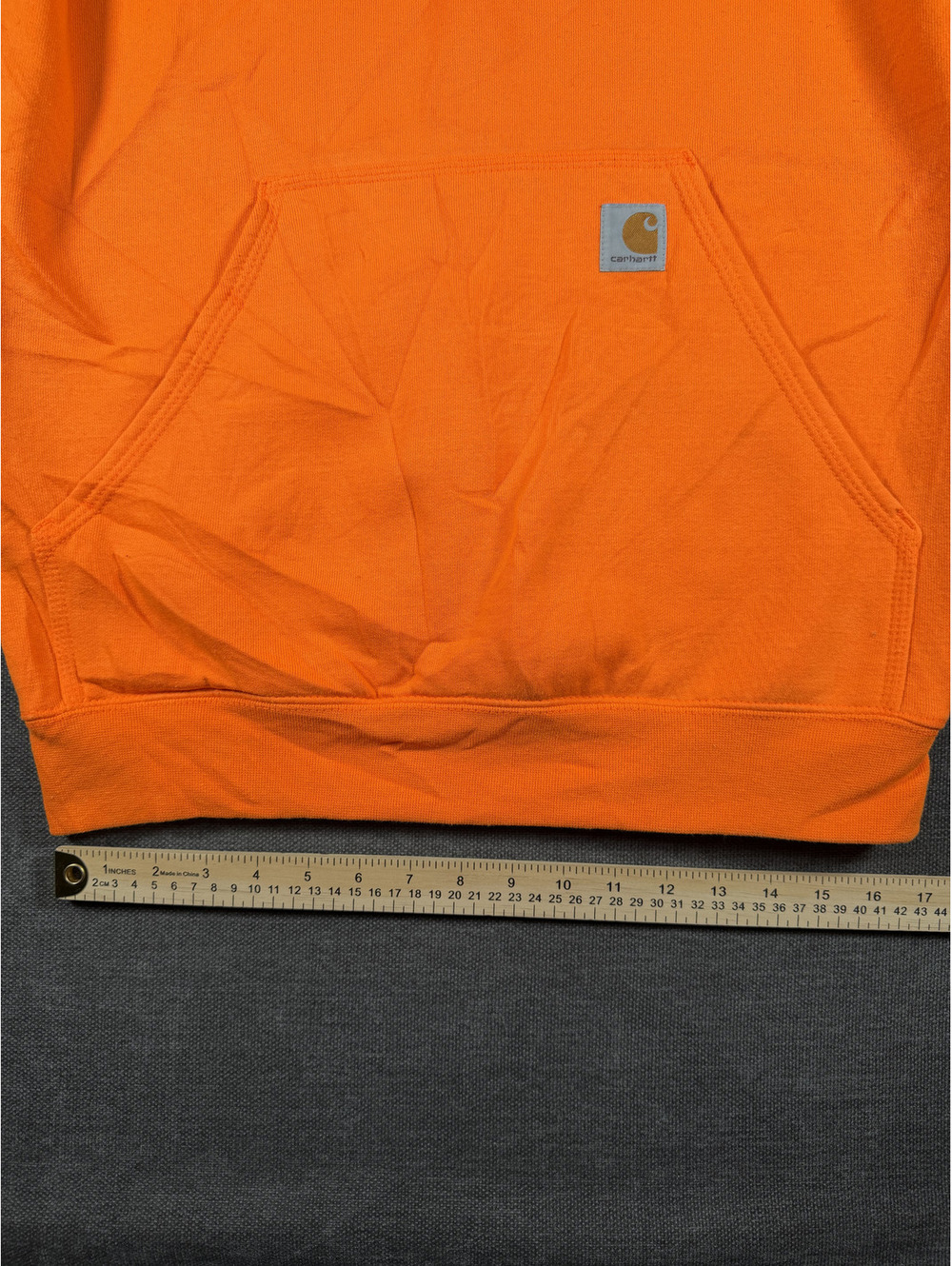 Carhartt Loose Fit Orange Hoodie Sweatshirt Size S - Picture 5 of 9